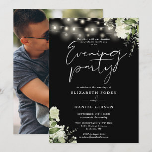 Convites Luzes de Corda com Verdura Foto Casamento Festa No