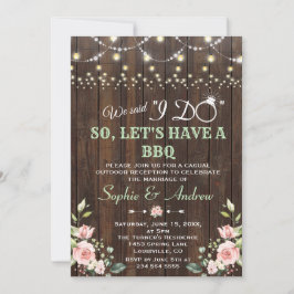 Convites Luzes de Corda de Celeiro Antigo Floral Blush Depo