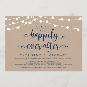 Convites Luzes de Corda de Fazenda Rústica, Casamento Naval