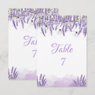 Convites Luzes de corda de lavanda em aquarela E