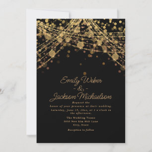 Convites Luzes de Corda de Ouro Preto Casamento
