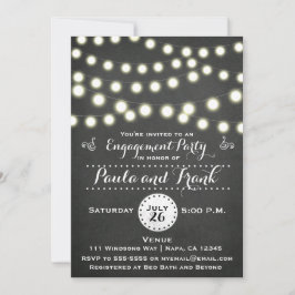 Convites Luzes de Corda de Quadro de Giz para Qualquer Even