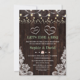 Convites Luzes de Corda Florais Rosa Bege com Renda Celebra