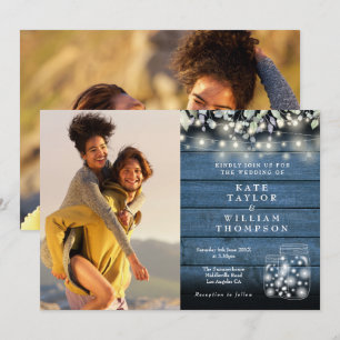 Convites Luzes de Corda Jarras Rústicas Folhagens 2 Fotos C