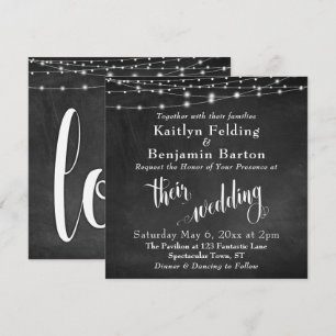 Convites Luzes de Corda no Casamento da Tipografia do Quadr