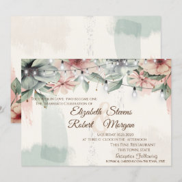 Convites Luzes de Corda, Pincelada, Casamento Floral