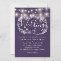 Luzes de Corda Roxas Floral Casamento