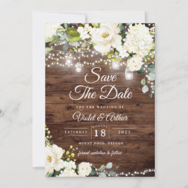 Convites Luzes de Corda Rústicas Florais Casamento Salve A