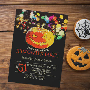 Convites Luzes de Cordas Coloridas Grincendo no Dia das Bru