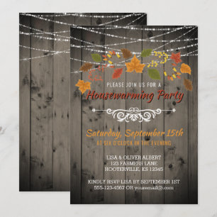 Convites Luzes de Cordas de Madeira Rústica do Partido do 