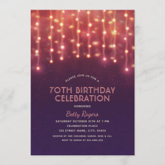 Convites Luzes de cordas luminosas modernas da Festa de ani