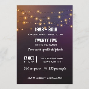 Convites Luzes de cordas modernas