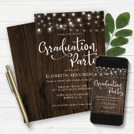 Convites Luzes de cordas russas na Festa de formatura de ma