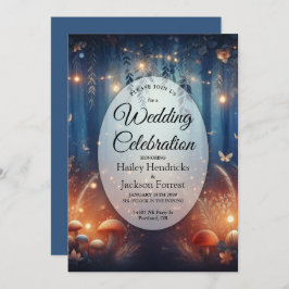 Convites Luzes de Fada e Casamento Mágico da Floresta Lua