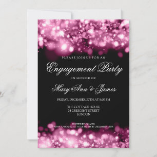 Convites Luzes de Festa de noivado de Casamento Rosa