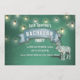 Convites Luzes de Natal de Caça com Antler para Despedida d