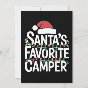 Convites Luzes de Natal do Acampador Favorito do Papai Noel