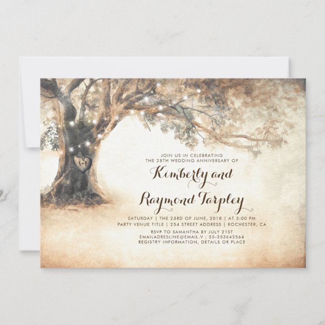 Convites Luzes de Natal em Cordão Carvalho Rústico Aniversá (Frente)