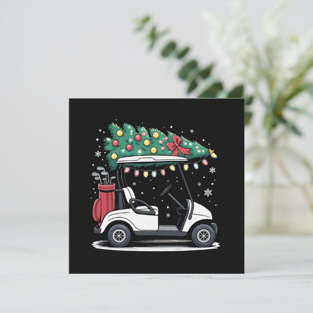 Convites Luzes de Natal para Carrinho de Golfe Árvore de Na (Em pé/Frente)