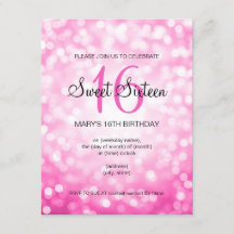 Luzes de relíquia cor-de-rosa de 16 anos elegantes