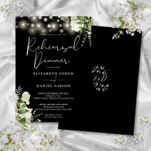 Luzes de Verde Folhagem Preto e Branco Jantar de E