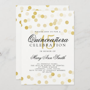 Convites Luzes do brilho da folha Dourado do aniversário de