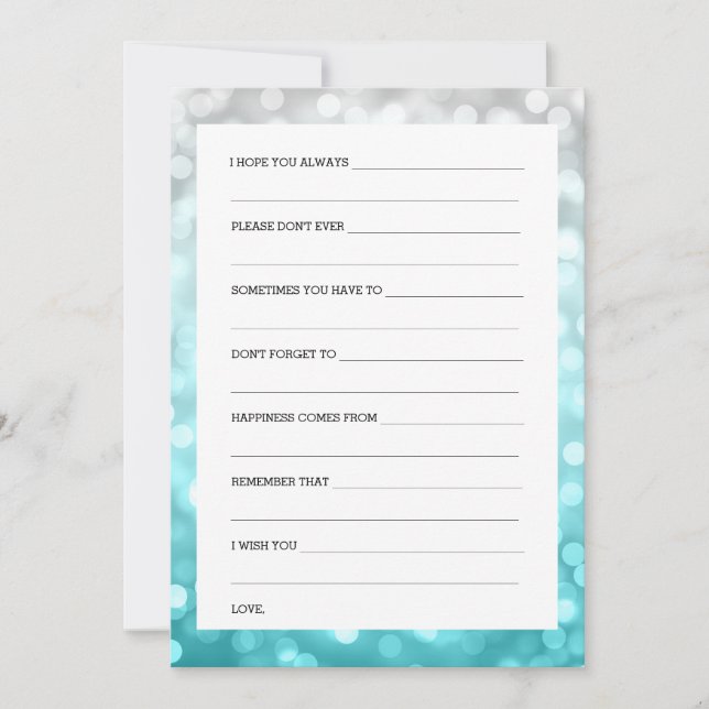 Convites Luzes do brilho de Ombre da praia do conselho do (Frente)