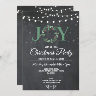 Convites Luzes do giz da grinalda da ALEGRIA do feriado da