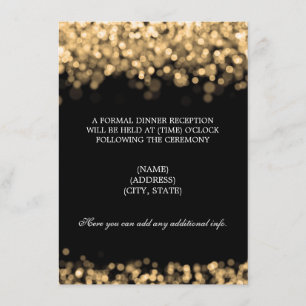 Convites Luzes do ouro da recepção de casamento