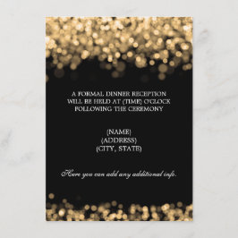 Convites Luzes Douradas da recepção de casamento