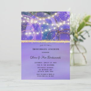 Convites Luzes Douradas Roxas Alas Eetéreas Almoçadas por P