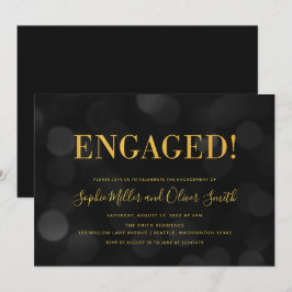 Convites Luzes escuras dos boques esmaecem Festa de noivado