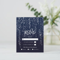 Luzes Estrela Enfeitiçadas Prata Azul Doce 16 RSVP