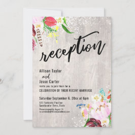 Convites Luzes Florais Boho Recepção de Casamento em Madeir