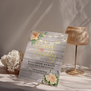 Convites Luzes florais da corda do chá de panela