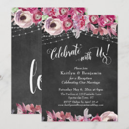 Convites Luzes Florais de Lousa Celebre Conosco! Festa