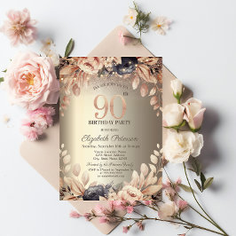 Convites Luzes Florais Elegantes de Corda para Aniversário