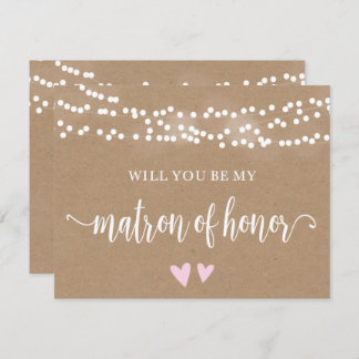 Convites Luzes Kraft Você Será Minha Dama De Honra