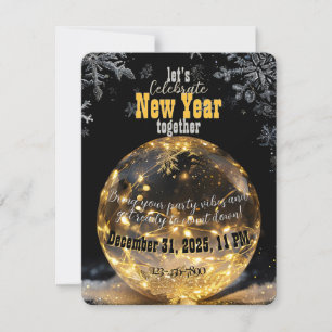 Convites Luzes Leiteiras De Ouro Cristal Orb, Éreo, Ano Nov