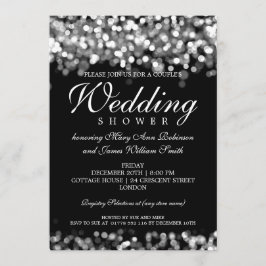 Convites Luzes prateadas dos Chás Elegantes