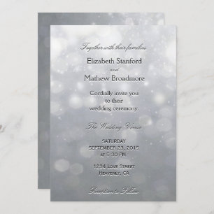 Convites Luzes prateadas e brilho