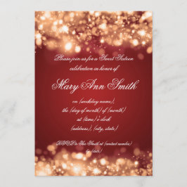 Convites Luzes Sparkling do ouro do partido do doce