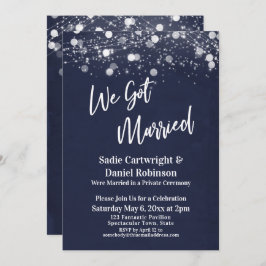 Convites Luzes Texturizadas Nós Casamos Recepção Naval Apen