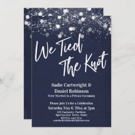 Convites Luzes texturizadas Nós conectamos a recepção do Ma