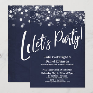 Convites Luzes Texturizadas Vamos Fazer uma Festa Recepção 