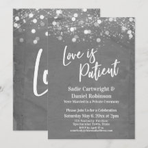 Luzes Texturizado Amor é Paciente Recepção Cinza