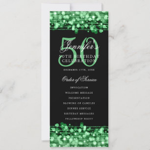 Convites Luzes verdes do programa Elegante de 50º aniversár