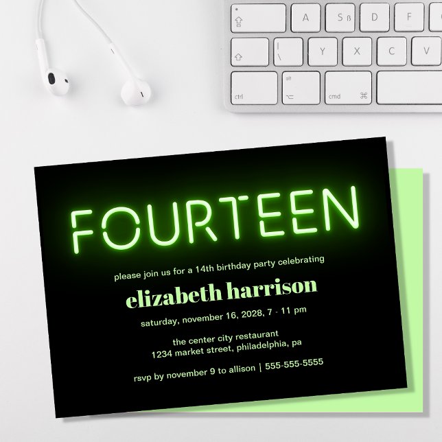 Convites Luzes verdes e 14 (Criador carregado)