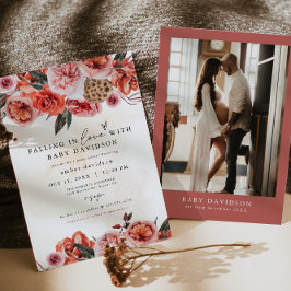 Convites LYRA Bohemian Fall Floral Chá de fraldas