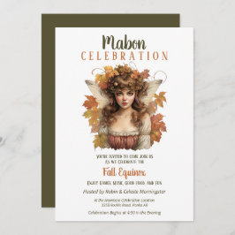 Convites Mabon Harvest Fall Equinox Retro Fairy